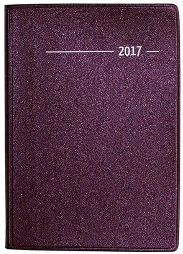 Taschenkalender Mini PVC Metallic rot 2017 - Terminkalender / Taschenplaner (8 x 11,5) - 1 Woche 2 Seiten - 144 Seiten