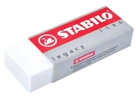 STABILO Legacy 1186 weiß 1 Stück (S) mit Radiergummi – Radiergummis