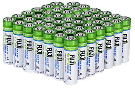 Fuji Enviromax 1.5V Super Alkaline LR6 AA Batteries - No Harmful PVC & Heavy Metals, Long Lasting, Powerful, Double A Batteries (Pack of 48)