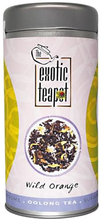 The Exotic Teapot – Wild Orange Oolong Tea, 100g Tin, Citrus Blossom Peel Oolong Blend