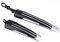 Gearmax Durable Mountain Bike Fahrrad Reifen vorne hinten Schlamm Wachen Mud Guard Mudguard Set Schutzblech Kotflügel Set (Schwarz + Grau)