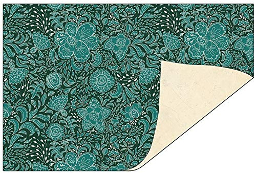Ideen mit Herz Dekorpapiere im Duo-Design | 1 Seite mit Dekor - 1 Seite unifarben | 10 x 15 cm | Faltpapier, Bastelpapier, Dekopapier | 110 g/qm | 50 Stück (Ornamente/creme)