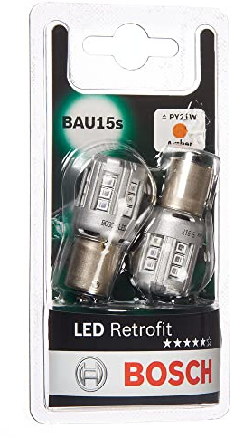 Bosch -PY21W LED Retrofit lampes auto - 12 V 1 W BAU15s - 2 ampoules