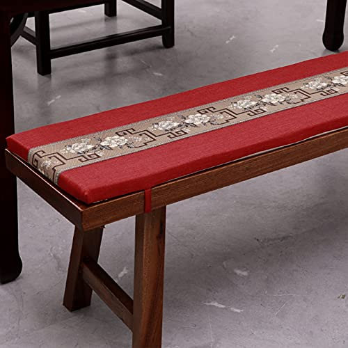 JKGHK Bankauflage Bankkissen Auflage, 3cm Dickes Schaumstoff-Sitzkissen, zur Reinigung abnehmbar, No Slip Kissen mit Befestigungsgurten, für Indoor Outdoor/Terrasse/Sofa/Gartenbank/Schaukel