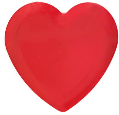 Vision4ever Red Polypropylene Multipurpose Plastic Heart Serving Bowl Heart Plates Useful for Decorations (1Pcs)