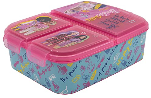 Fiambrera infantil múltiple con 3 compartimentos de Barbie BB22