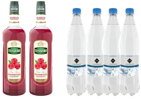Lot Sirup & limonade :Sirup Teisseire - Himbeere (2x1L) – Rioba-limonade (4x1L)