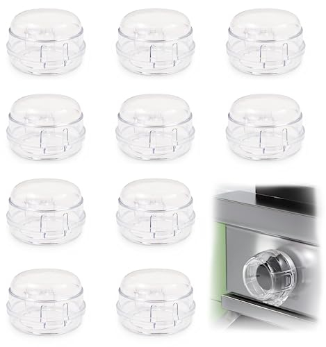 10 Stück Herd Kindersicherung, Herdschutz Knöpfe,Herd Schalter Schutz, Herd Knobf Abdeckung, Kindersicherung Herd, Herdknopf Kindersicherung, für Home Backofen, Herd Gasherd