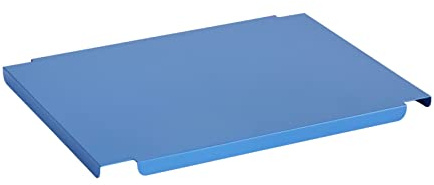HAY Colour Crate Lid M Deckel Colour Crate aus pulverbeschichtetem Stahl, Farbe: Blau, Maße: 26,5 cm L x 34,5 cm B x 1,5 cm H, AC458-A602-AF16