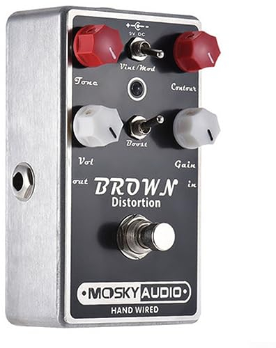 Distortion Vintage Tube Simulator Pedal British Rock Sound, Distortion Guitar Effect Pedal Overdrive Puffer Delay Reverb