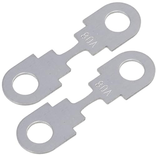 AERZETIX – C69945 - Lot de 2 fusibles à lame bande plats 80A pour voiture - longueur 42 mm - en métal - compatible avec numéros OE 104 249 04