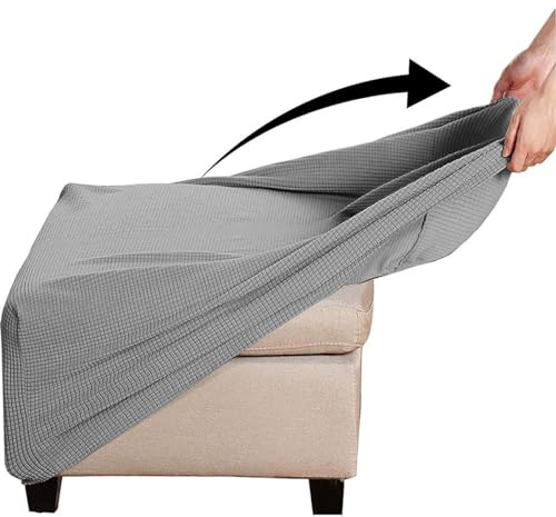 Yekuhe Hockerbezug Quadratisch Ottomane Schonbezug Quadratische Stretch Hocker Bezug Hocker Bezug für Ottomane Überzug Hockerbezug Quadratische Ottomane Abdeckungen(#2,55x55cm/22x22in)