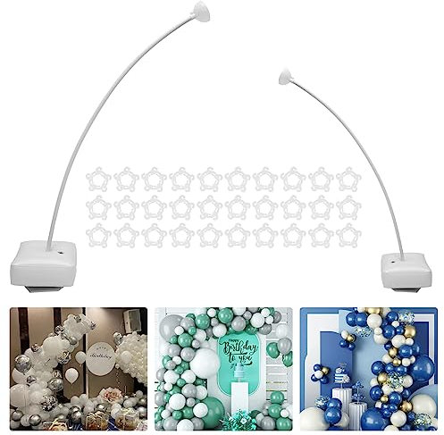 Ballon -Arch -Kit mit Basisrundballon -Bogenständer mit 30 Ballonklammern großer Ballon Bogen Hintergrund mit Pumpenverstellbarer Ballon Girlandbogenständer 8,2 Fuß+4,9 Fuß für Geburtstagsfeier Babypa