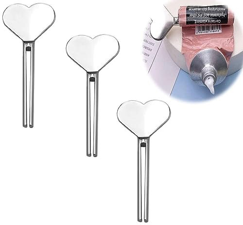 QEOTOH Manuelle Zahnpasta-Presse aus Metall, Edelstahl, Tubenquetscher Handcreme-Roller, Schlüssel, Handroller, Tubenschlüssel