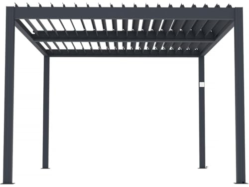 Habitat et Jardin Pérgola bioclimática motorizada con led Windsor de Aluminio 3 x 4 - Gris