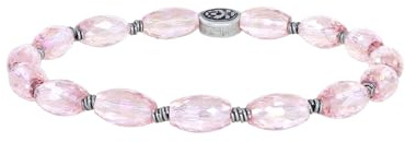 Konplott: Armband Petit Glamour d´Afrique pink; modisches, flexibles Glasperlen-Armband in hellpink-facettiert, für Damen/Frauen