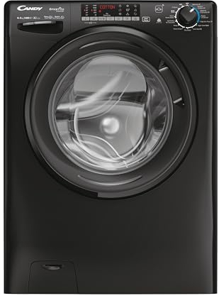 Candy CSOW4856TWMBB680 Freestanding Washer Dryer with LED Display, 8 or 5kg Load, 1400RPM, Speed Driver Motor, Black, D or A Rated