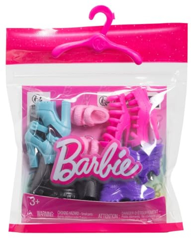 Barbie Fashion Pack - HWV71 - Confezione da 5 Pezzi di Scarpe, Tacchi, Scarpe per Bambole Barbie