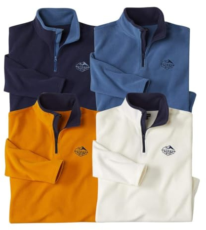 ATLAS FOR MEN - Pullover aus Microfleece für Herren im Sparpack - Warm und leicht - Perfekt für den Winter - Verfügbar in großen Größen von M bis 5XL