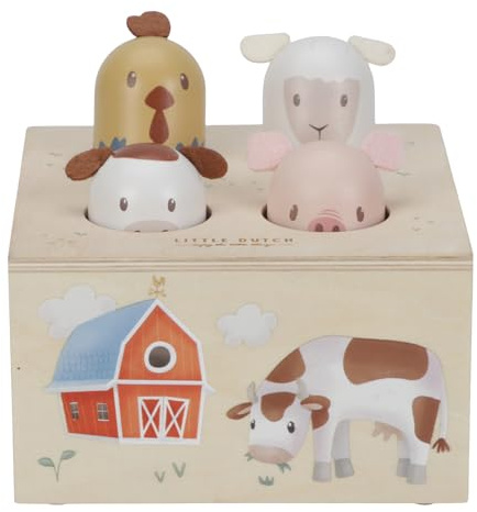 Little Dutch Pop Up Holz Spielzeug Baby Tiere - Little Farm