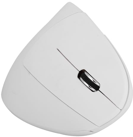 Naroote Mouse Vertical, Ergonomic Vertical Mouse Wireless Ergonomic Vertical Gaming Mouse NOn Delay 2.4GHz Optical 1600DPI Vertical Gaming Mouse for Pc Laptop (White)