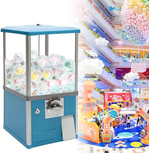 QXIWAOE Süßigkeitenautomat, Verkaufsautomat, kommerzieller Kaugummispender, Stabiler Verkaufsautomat für Geburtstagsfeier für Mädchen, Verschiedene Anlässe, Blau