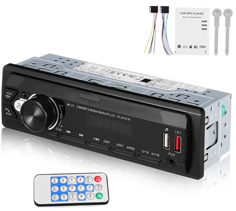 OSOLADY Auto Radio Player Mit Kabelloser Verbindung USB Kartensteckplatz Autoradio Empfänger Für Kfz-stereoanlage Integrierter Verstärker Fm Am Radio Für Pkw Und LKW Inkl Fernbedienung