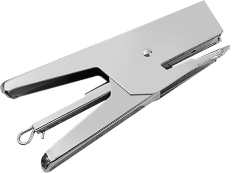 STOBOK Hand Held Metal Stapler Book Stapling Tool Portable Office Hand Clamp Labor Saving Plier Stapler