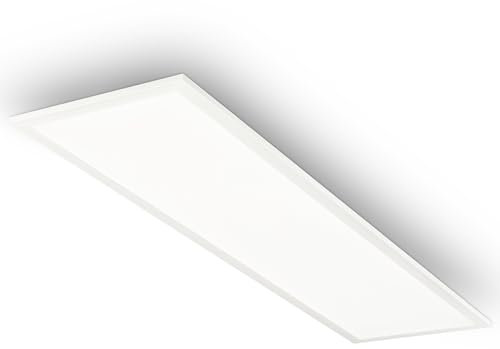 BRILONER - Pannello LED con luce bianca neutra, IP44 resistente agli spruzzi, pannello soffitto, pannelli LED, pannelli soffitto, pannelli luminosi, luce pannello, 100x25x6 cm, bianco