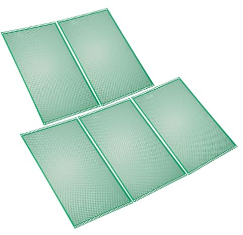 PATIKIL 7.1 x 11.8 PCB Board Circuit, 5 Pcs Single Sided Prototype Solder Boards for DIY Soldering and Electronic Project Circuit Boards Solderable Breadboard, Green