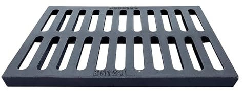LMXRYPD Grille de Drainage Robuste en Fonte Ductile de 20 à 50 cm, Grille Douche Anti Cheveux pour Allée, Garage, Cour, Gouttière Extérieure(20cm/7.8in)