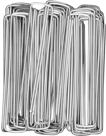 FONDOTIN 30 pièces Piquets pour Fixation Toile Paillage et Gazon Synthétique Agrafes Jardin Résistantes Corrosion pour Maintien Pelouse et Tente