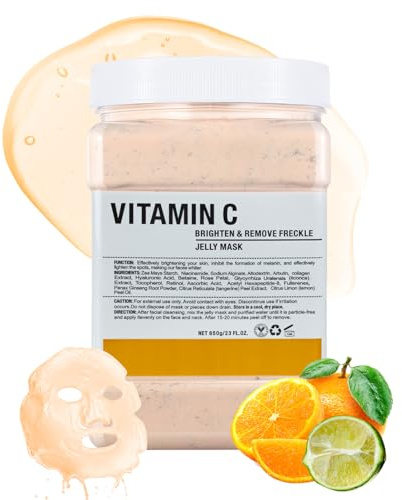 Máscara de Gelatina en Polvo para Faciales, Hidratante y Nutritivo Máscara Facial de Gelatina Peel Off, Profesional Spa Mascarilla Facial para una Hidratación Profunda y Luminosidad (VC)