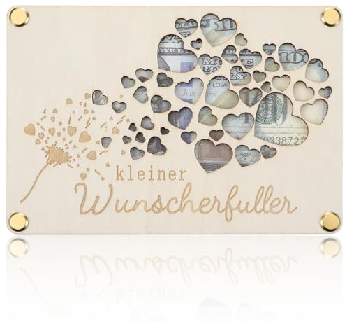 Abeillo Holz Geldgeschenk Geburtstag,Wunscherfüller Geldgeschenke,Kleiner Geldgeschenke Geburtstag,Kreativität Festliche Geschenke,für DIY Glückwunsch Hochzeit Weihnachten Überraschungen
