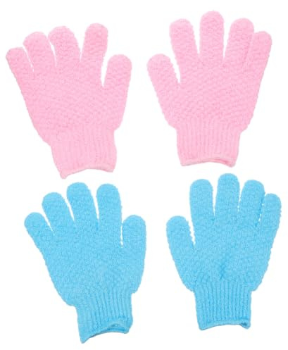 MAGICLULU Guantes Exfoliantes Corporales 2 Pares para Eliminar Células Muertas y Limpiar Cuerpo Profundamente
