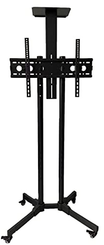 RASTKY Carro Rodante para TV, Compacto, con Ruedas Silenciosas de 360°, Soporte de Suelo para TV, para Sala de Conferencias, Escuela, Metal (1500 sin bandeja inferior)