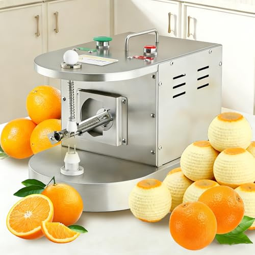 Peladora automática de naranja limón con hoja de acero inoxidable, grosor ajustable, alto rendimiento, sin pérdida de pulpa para frutas y verduras