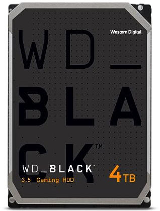 WD BLACK Disco duro interno de adecuado rendimiento de 3.5 pulgadas y 4 TB, Clase de 7200 rpm, SATA de 6 Gb/s, caché de 256 MB