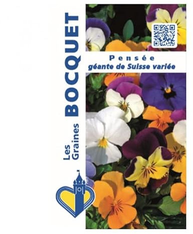 Sachet de graines de Pensée géante de Suisse variée - 0,5 g - fleur bisannuelle - LES GRAINES BOCQUET