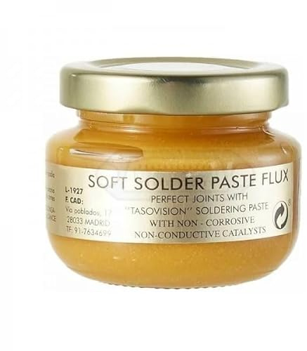 CABLEPELADO Pasta de soldar, Pasta desoldar, Pasta de estaño Flux de Soldadura, Pasta Soldadura, Pasta de soldar en tarro de cristal, Capacidad 50 ml