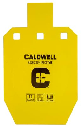 Caldwell High Caliber AR500 Steel Target 33% ISPC, 3/8 Thickness, Rifle Rated for Precision Shooting and Target Practice