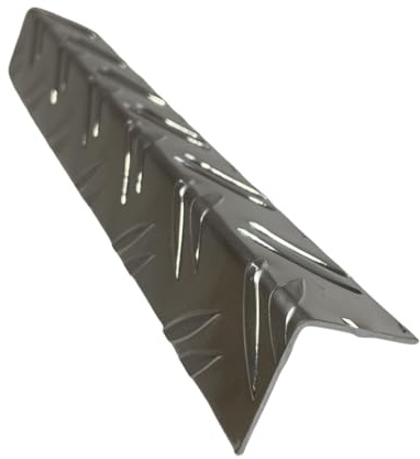 Abdeckleiste, 1000mm Alu Winkel 60x10 mm Schenkelinnenmaß aus Alu Riffelblech Duett 1,5/2,0 mm stark Alu L Schiene,Aluminium Profil, Riffelwinkel 1 Meter Lang