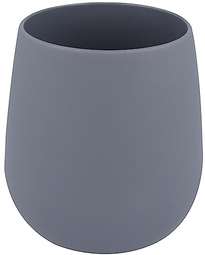 PARSA Beauty Zahnputzbecher Pure (Dunkelgrau) – Dekorativer Zahnbürstenhalter für stilvolle Mundpflege – Zahnbürstenbecher aus bruchsicheren Kunststoff – ideale Ergänzung für das Badezimmer