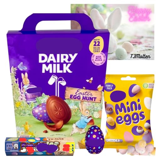 Cadbury Easter Egg Hunt Pack 500g | Contains cadbury 22x hollow eggs, mini eggs chocolate - Easter Egg Bundle - Easter gifts for kids - Dairy Milk Eggs Bulk Chocolate Easter Egg for Easter 2026