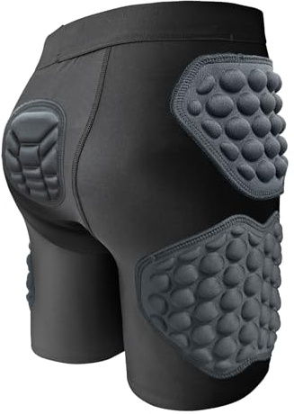 Padded Shorts for Kids Impact Protection Shorts Youth Hip Protection Underwear for Skateboard, Skiing, Football, Basketball Black YM