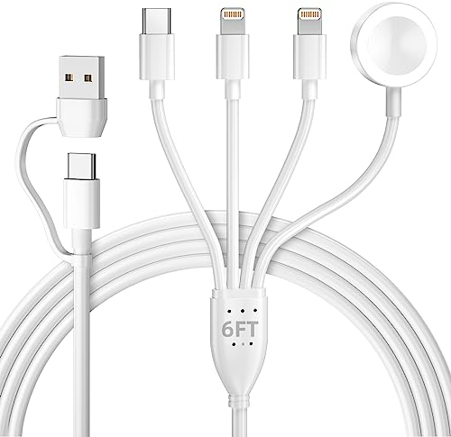 HanCenDa Cavo di ricarica per Apple Watch 4in2,cavo di ricarica per orologio USB C per Apple Watch/iPhone,cavo di ricarica magnetico per orologio per serie iWatch SE/8/7/6/5/4/3/2/AirPods/iPad-1,8 m
