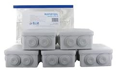 Blm - Kit d'étanchéité 5 boites de dérivation 80x80x42mm IP55 + 5 sachets Rapid'Gel 270 ml BLM