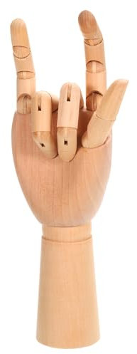 PATIKIL Modello a Mano in Legno 12, Manichino per Artisti Mano Destra Flessibile Articolata per Schizzi Pittura Disegno Decorazione