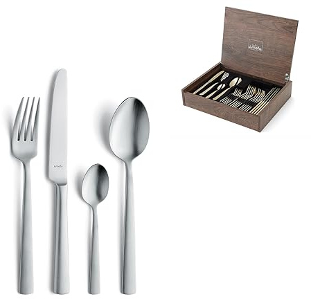 Amefa VENTURA Besteck Set 24-tlg für 6 Personen, 18/10-Edelstahl, mattiert | spülmaschinenfest, 24-teilig