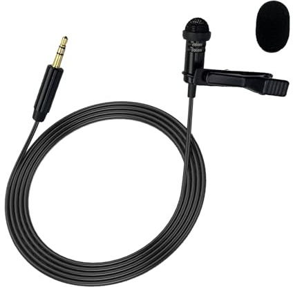 NewTH Lavalier Microphone Replacement for Rode Wireless GO 2 / II & DJI Mic Transmitters Omnidirectional Lav Wearable Video Lapel Clip-on Mic for Vlog Interview Streaming Lectures Broadcasters